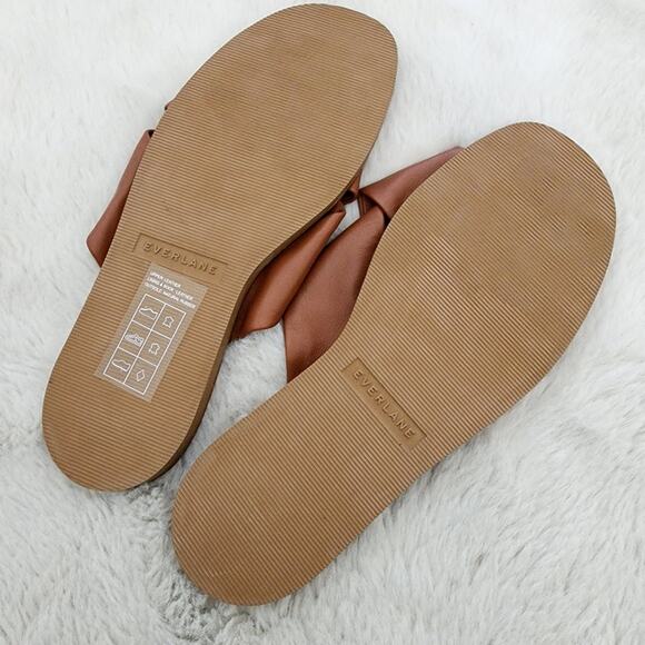 NWT Everlane Day Crossover Leather Sandal Sienna Brown Tan Flats Women's 7 - Picture 7 of 10